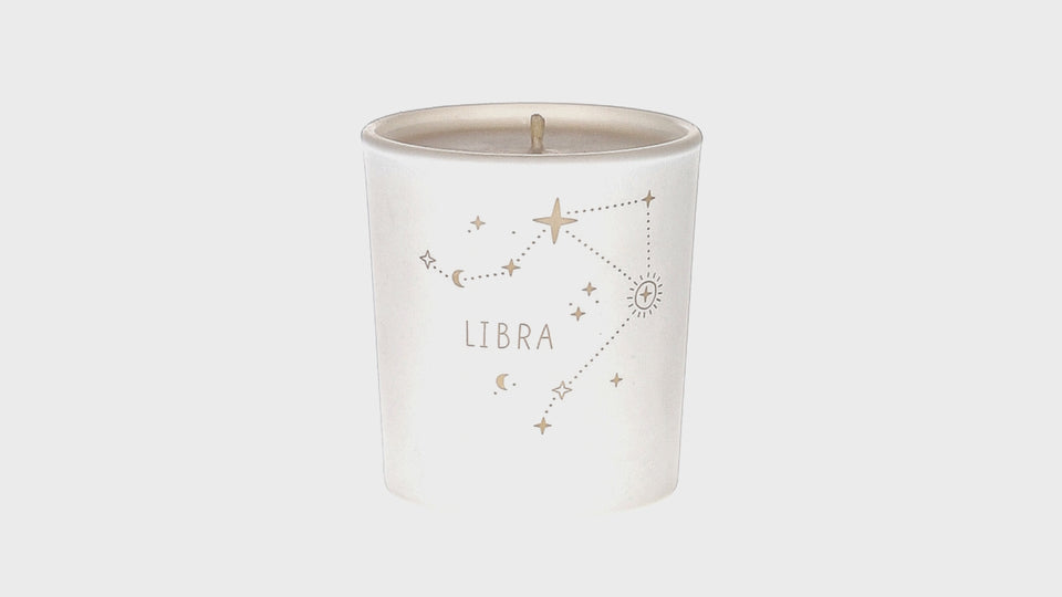 Libra Zodiac  Weiß Duftkerze