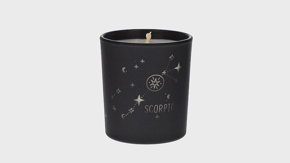 Scorpio Zodiac Schwarz Duftkerze