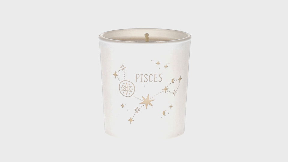 Pisces Zodiac  Weiß Duftkerze